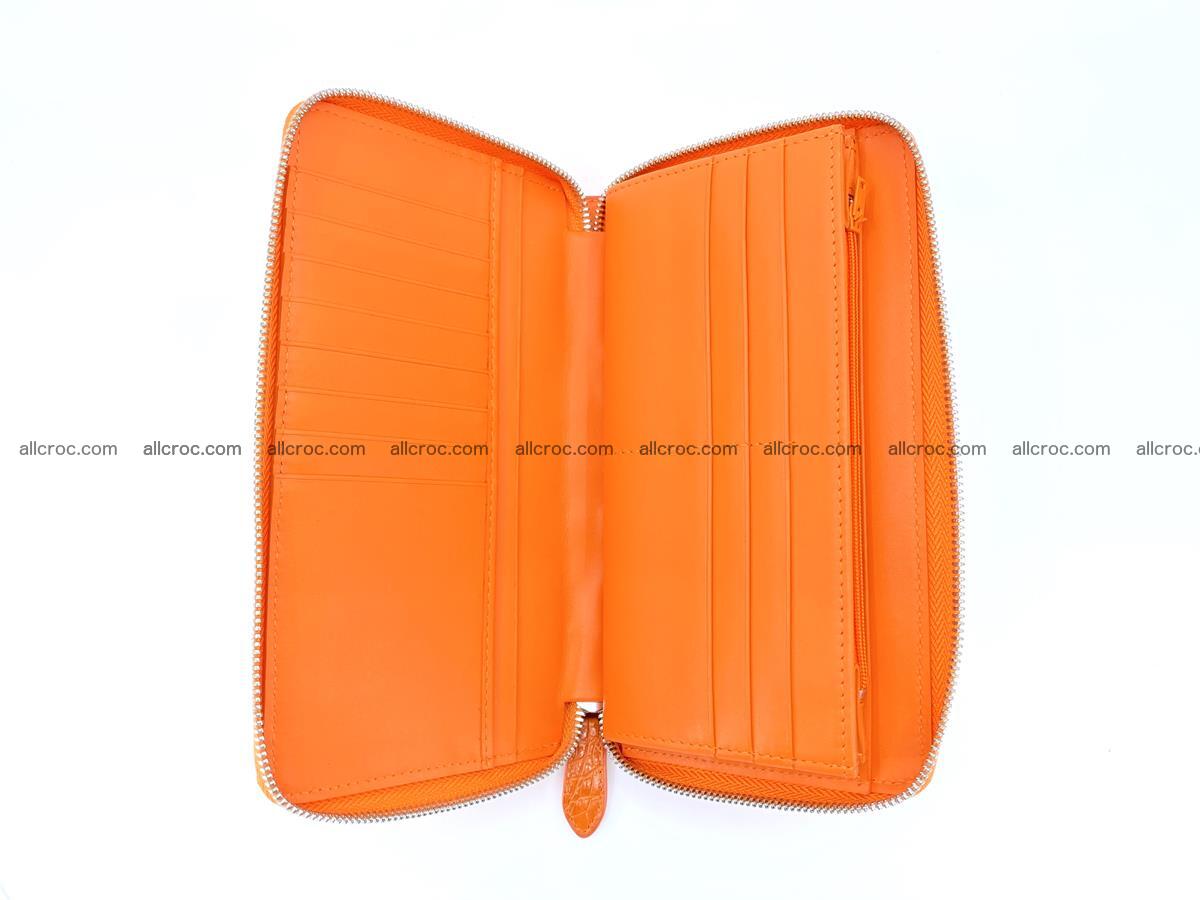 Crocodile skin zip wallet L-size 533 Foto 10