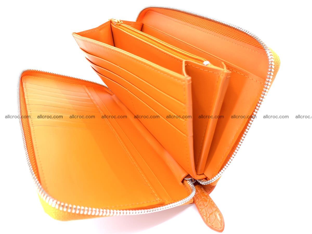 Crocodile skin zip wallet L-size 533 Foto 12