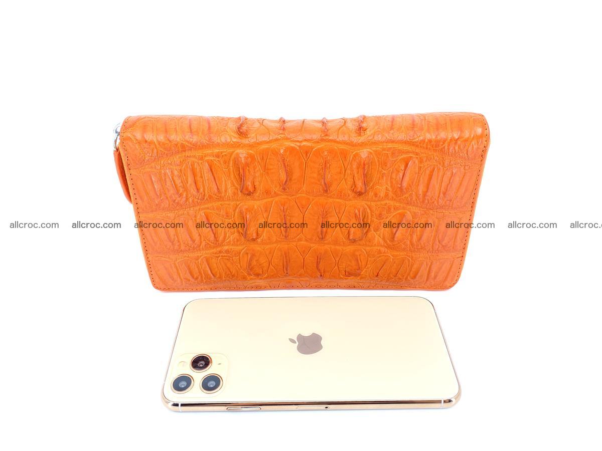 Crocodile skin zip wallet L-size 533 Foto 8