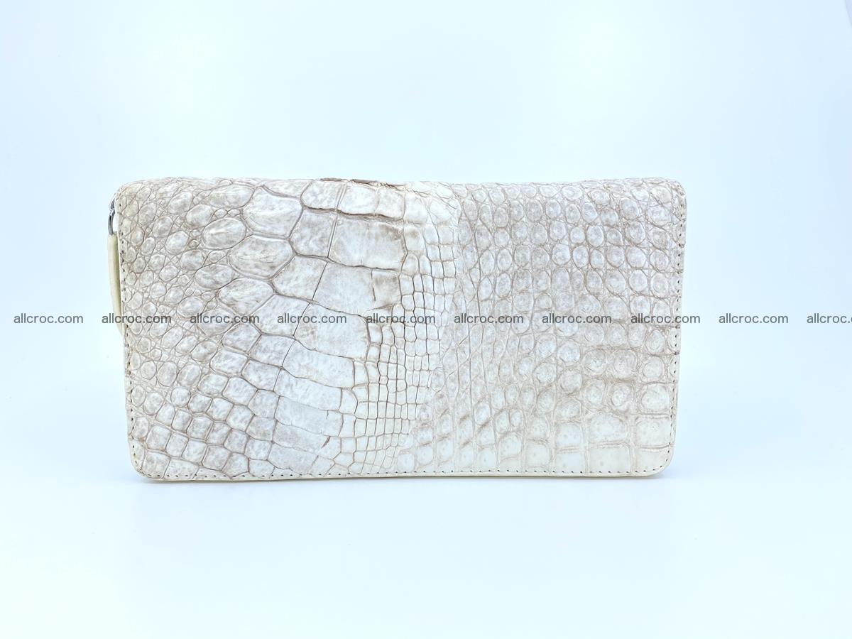 Crocodile skin zip wallet L-size 537 Foto 3