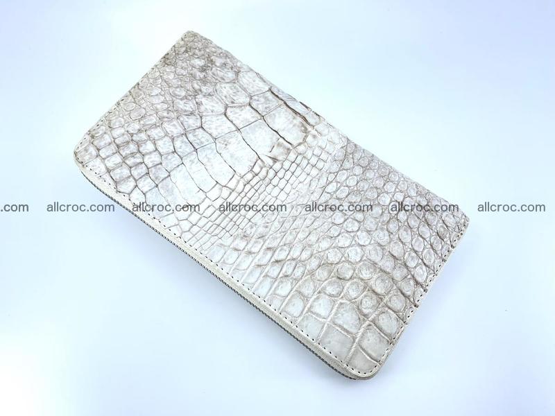 Crocodile leather wallet 1 zip 537