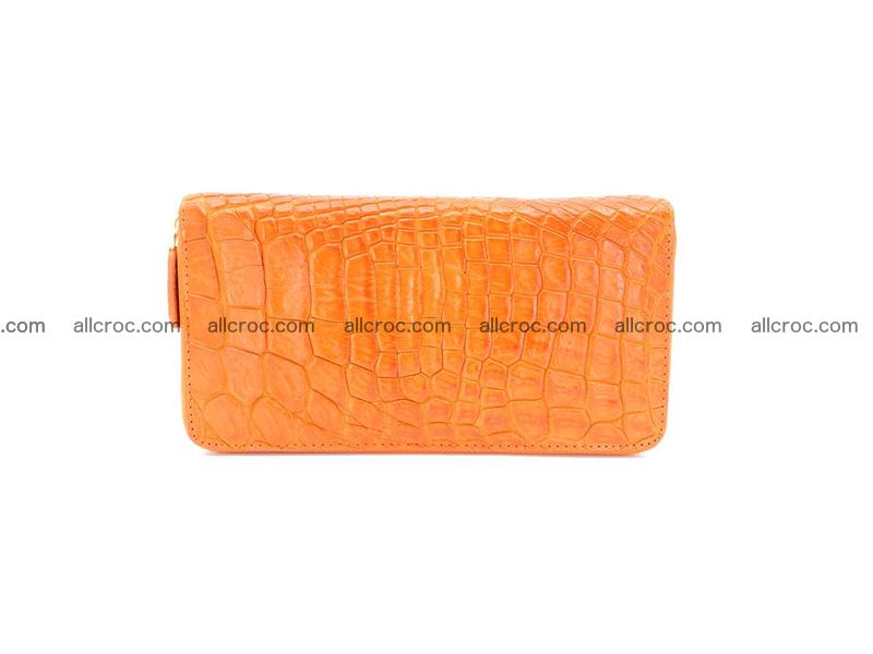 Crocodile skin wallet 2-zips 1008