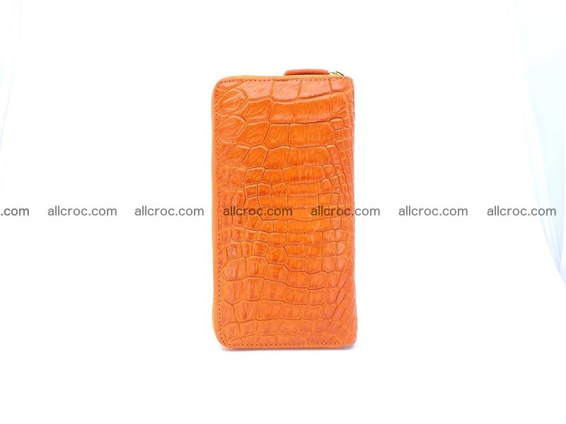 Crocodile skin wallet 2-zips 1008