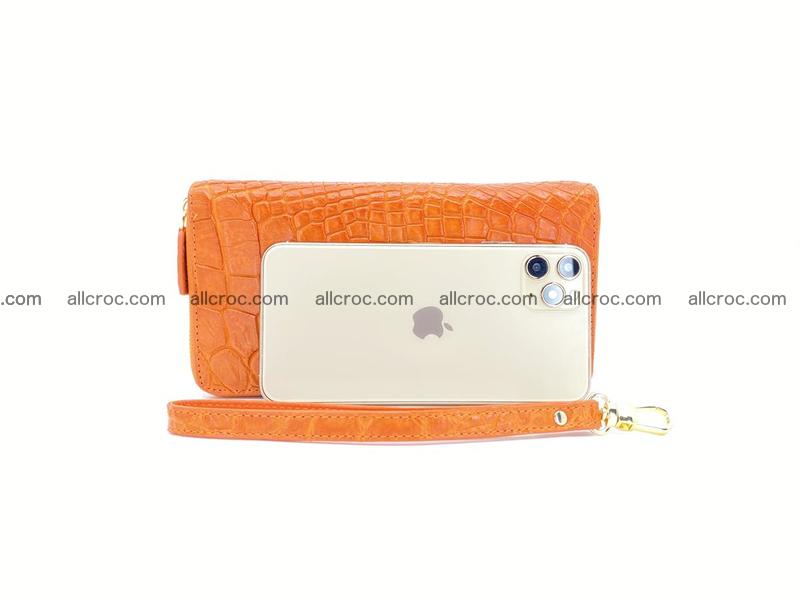 Crocodile skin wallet 2-zips 1008