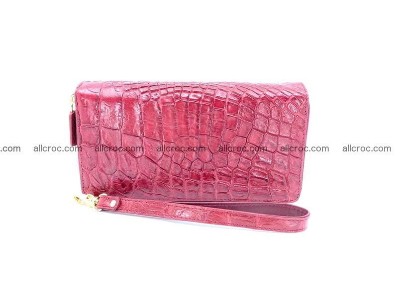 Crocodile leather wallet 2 zips 1007