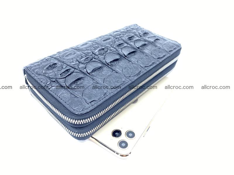 Crocodile skin wallet 2-zips 525