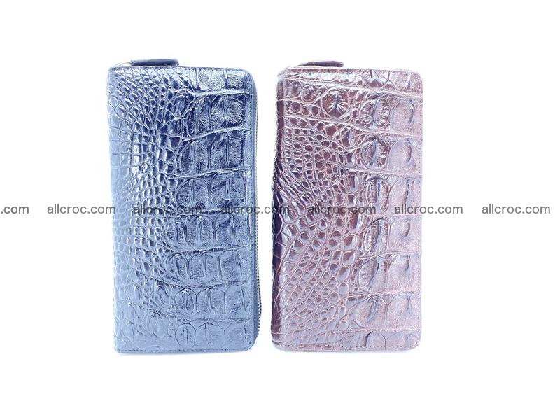 Crocodile skin wallet 2-zips 525