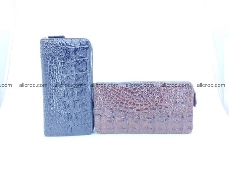 Crocodile skin wallet 2-zips 525