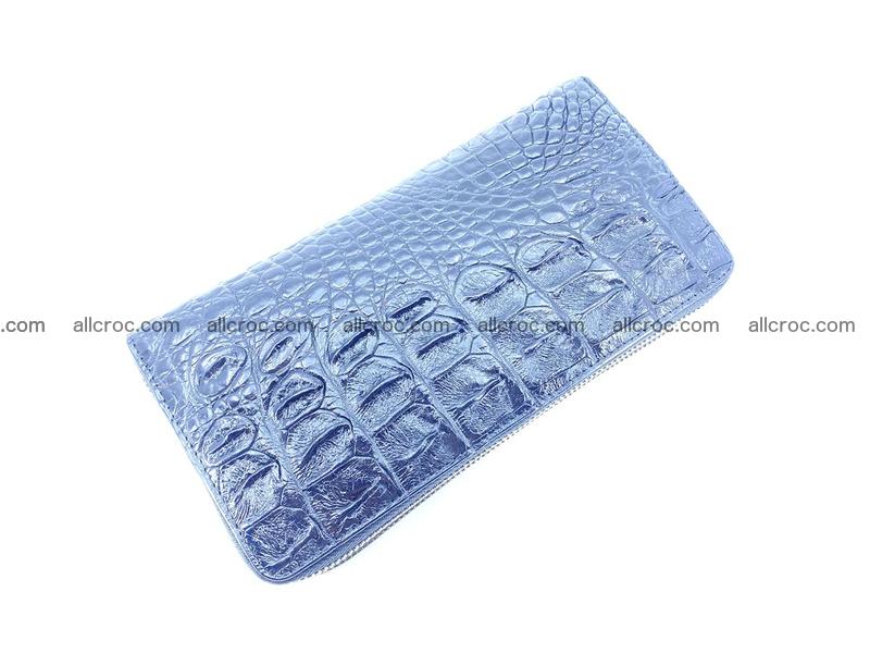 Crocodile skin wallet 2-zips 525