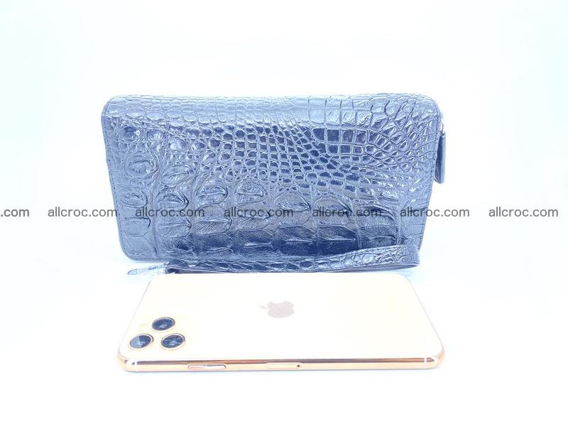 Crocodile leather wallet 2 zips 525