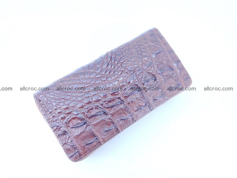 Crocodile leather wallet 2 zips 527