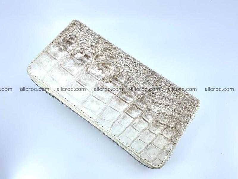 Crocodile skin wallet 2-zips 528