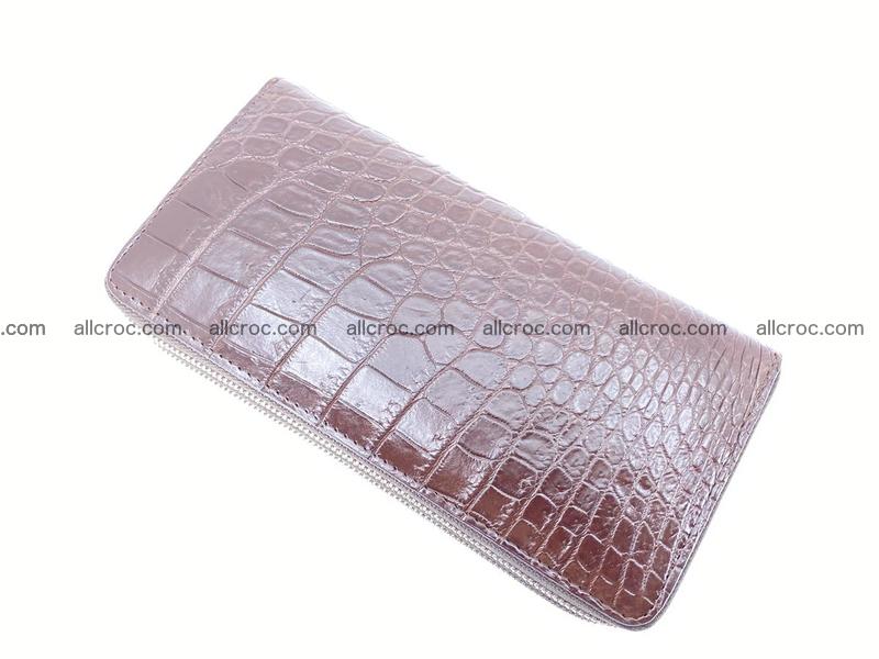 Crocodile skin wallet 2-zips 526