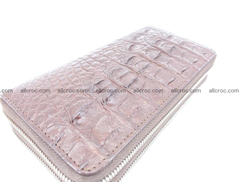 Crocodile leather wallet 2 zips 526