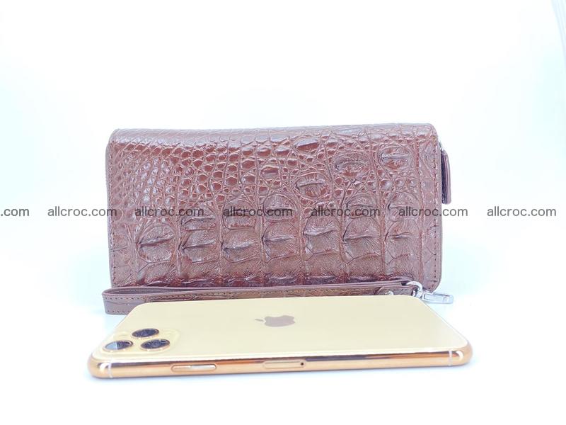 Crocodile leather wallet 2 zips 526