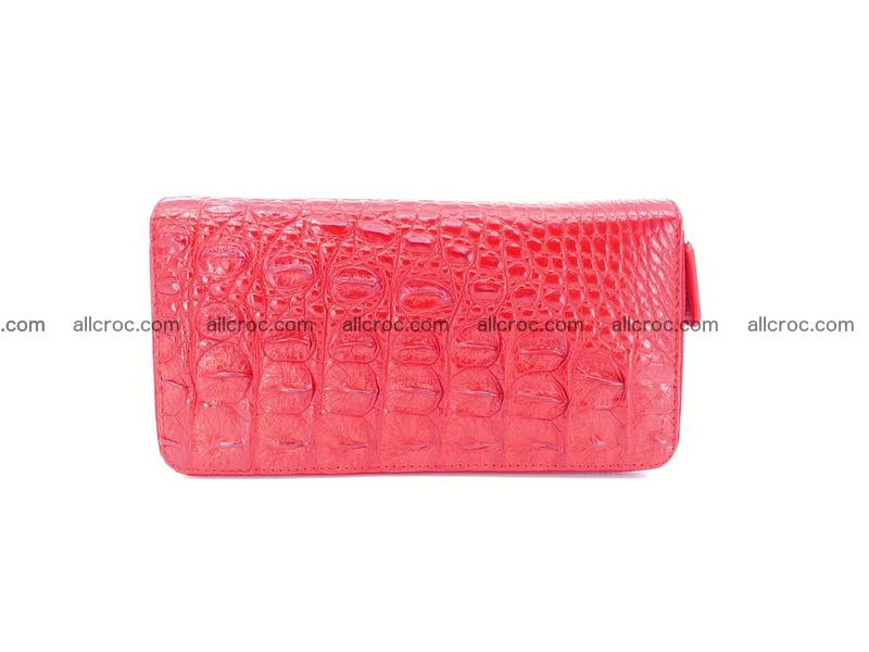 Crocodile leather wallet 2 zips 523