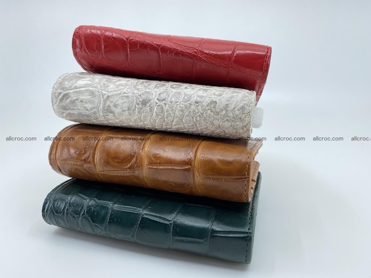 Crocodile leather vertical wallet HK 635 Foto 12