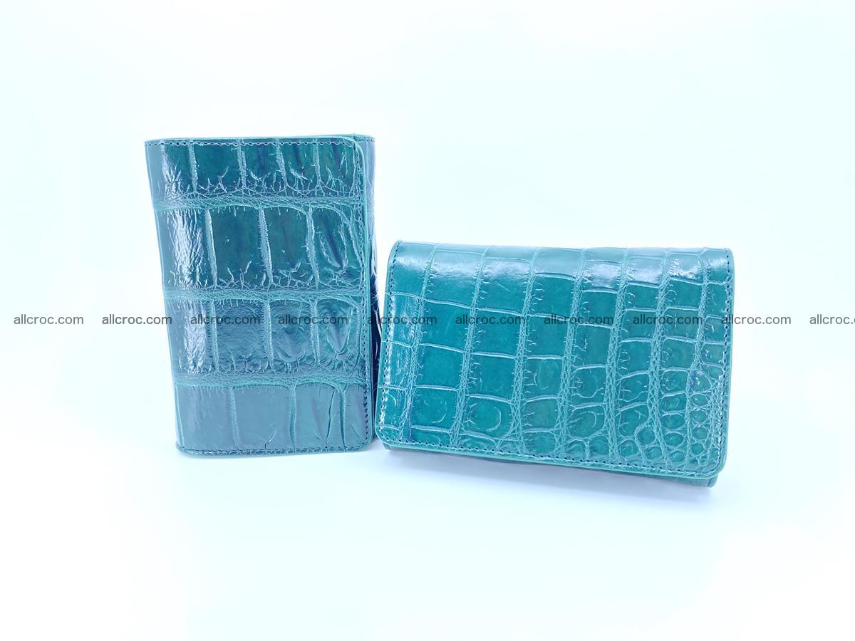 Crocodile leather wallet for women 954 Foto 13