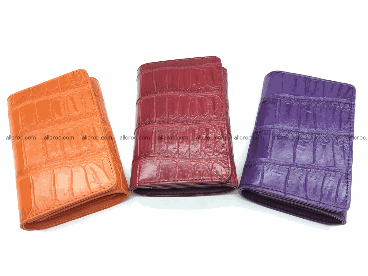 Crocodile leather wallet for women 543 Foto 13