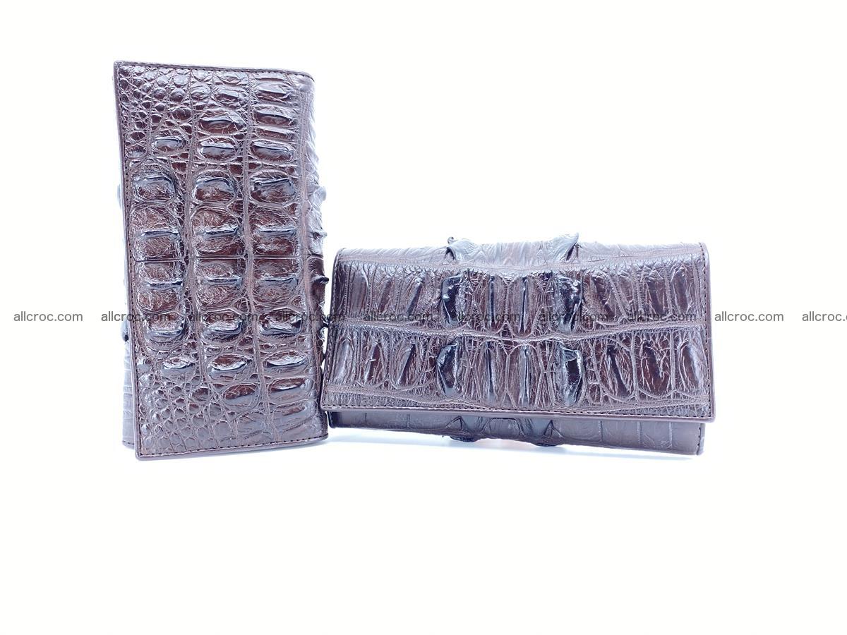 Crocodile leather wallet long wallet trifold 961 Foto 3