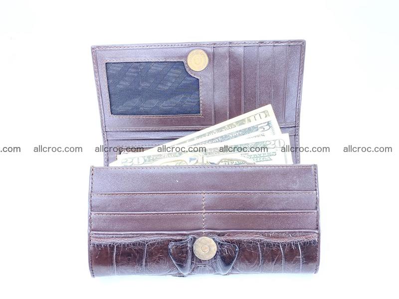 Crocodile leather wallet long wallet trifold 961