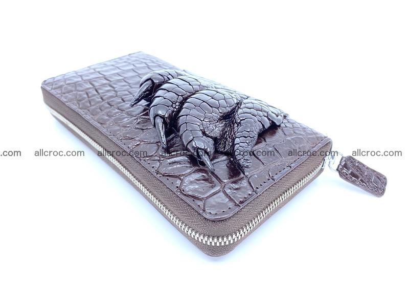 Crocodile leather wallet with crocodile paw 1 zip 541