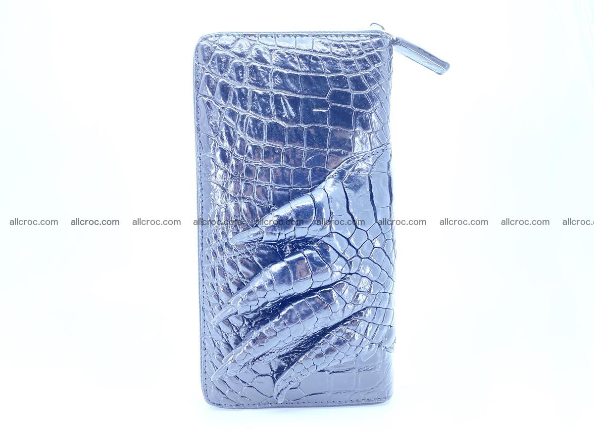 Crocodile skin zip wallet with crocodile paw 540 Foto 4