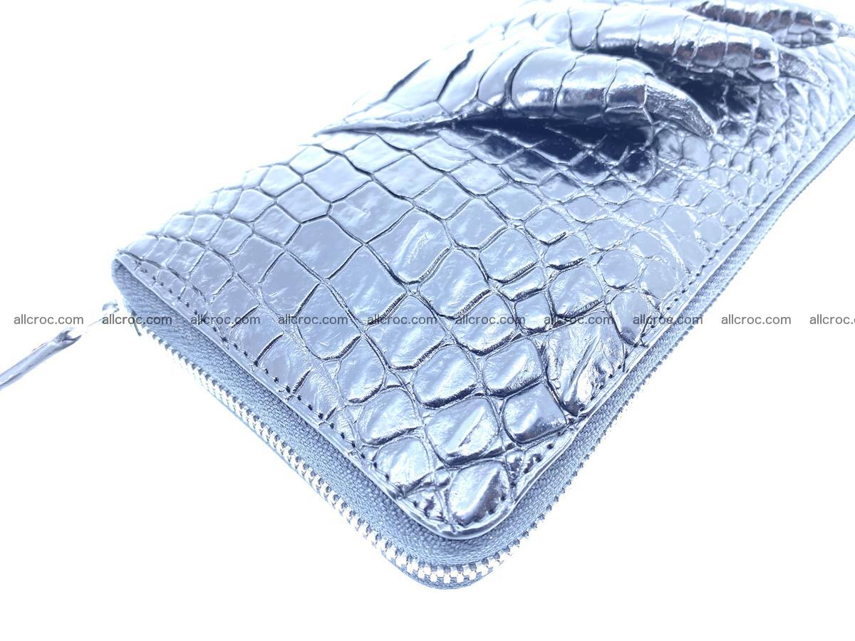 Crocodile skin zip wallet with crocodile paw 540 Foto 9