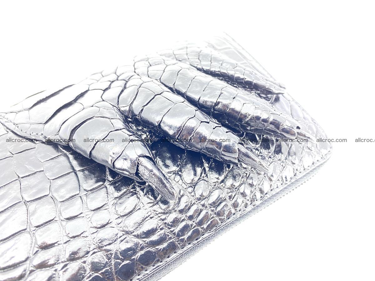 Crocodile skin zip wallet with crocodile paw 540 Foto 8