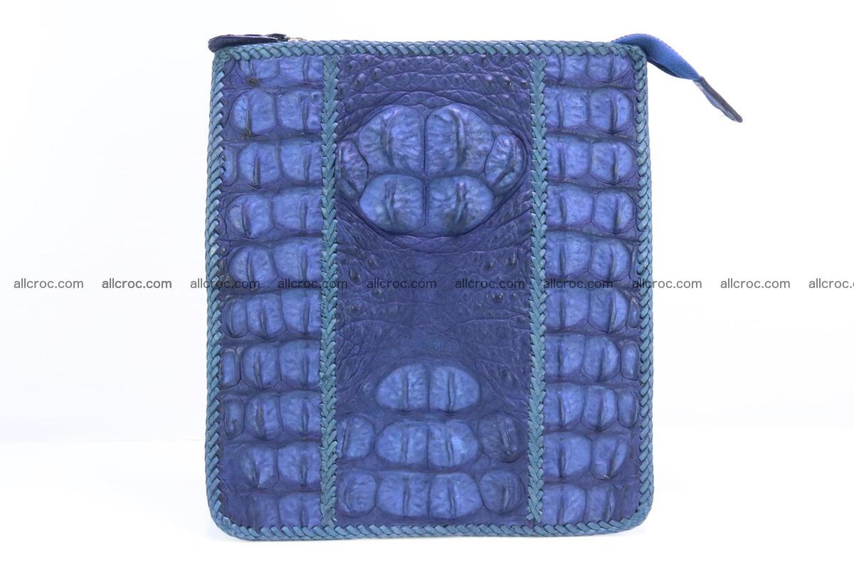 Crocodile skin shoulder bag hand braided edges 128 Foto 0