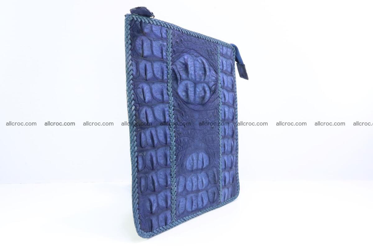Crocodile skin shoulder bag hand braided edges 128 Foto 1