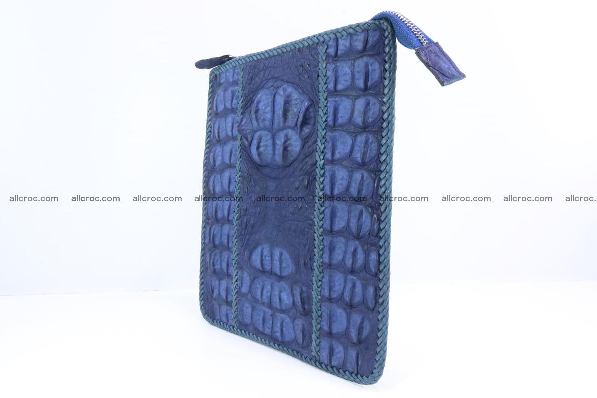 Crocodile skin shoulder bag hand braided edges 128 Foto 2