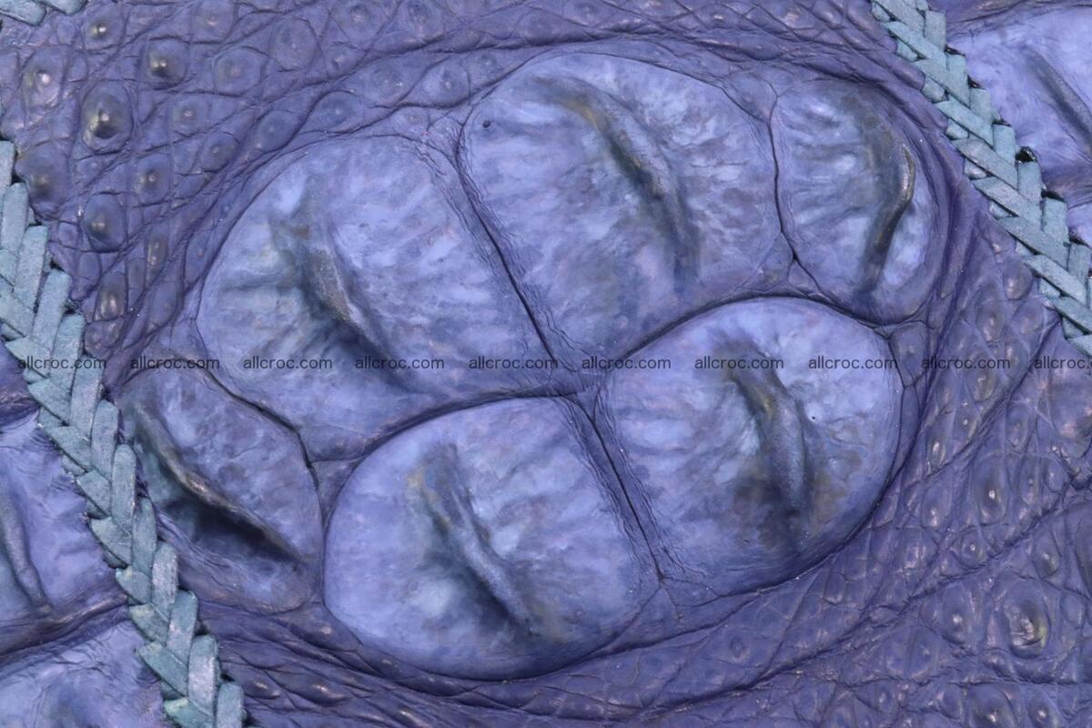 Crocodile skin shoulder bag hand braided edges 128 Foto 5