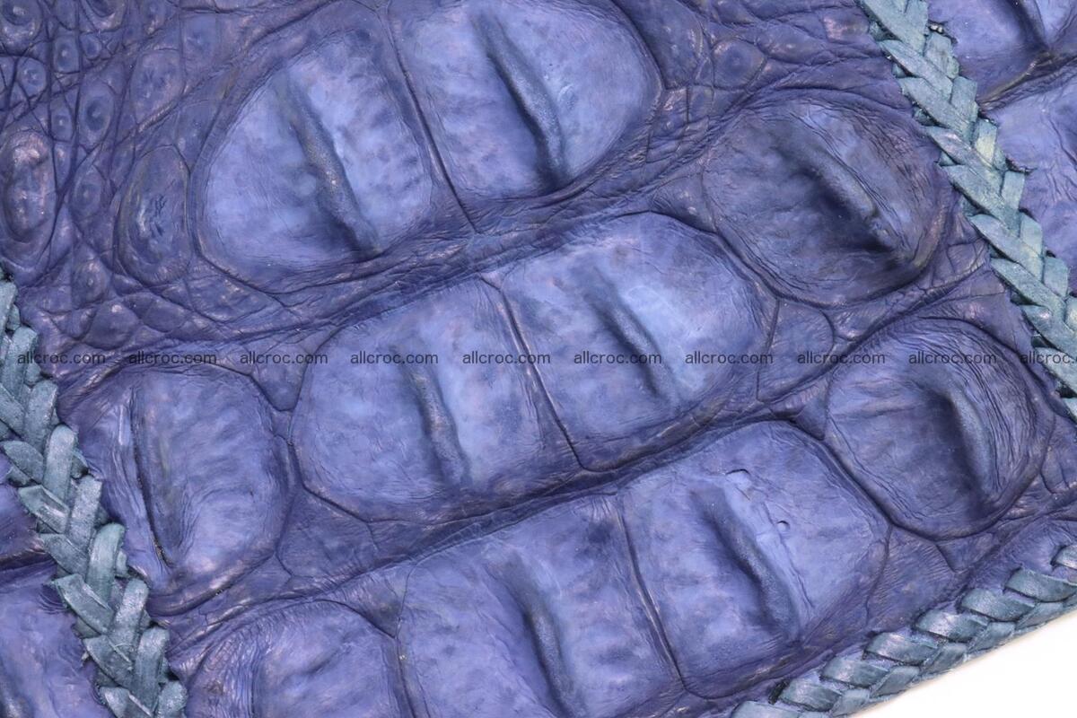 Crocodile skin shoulder bag hand braided edges 128 Foto 7