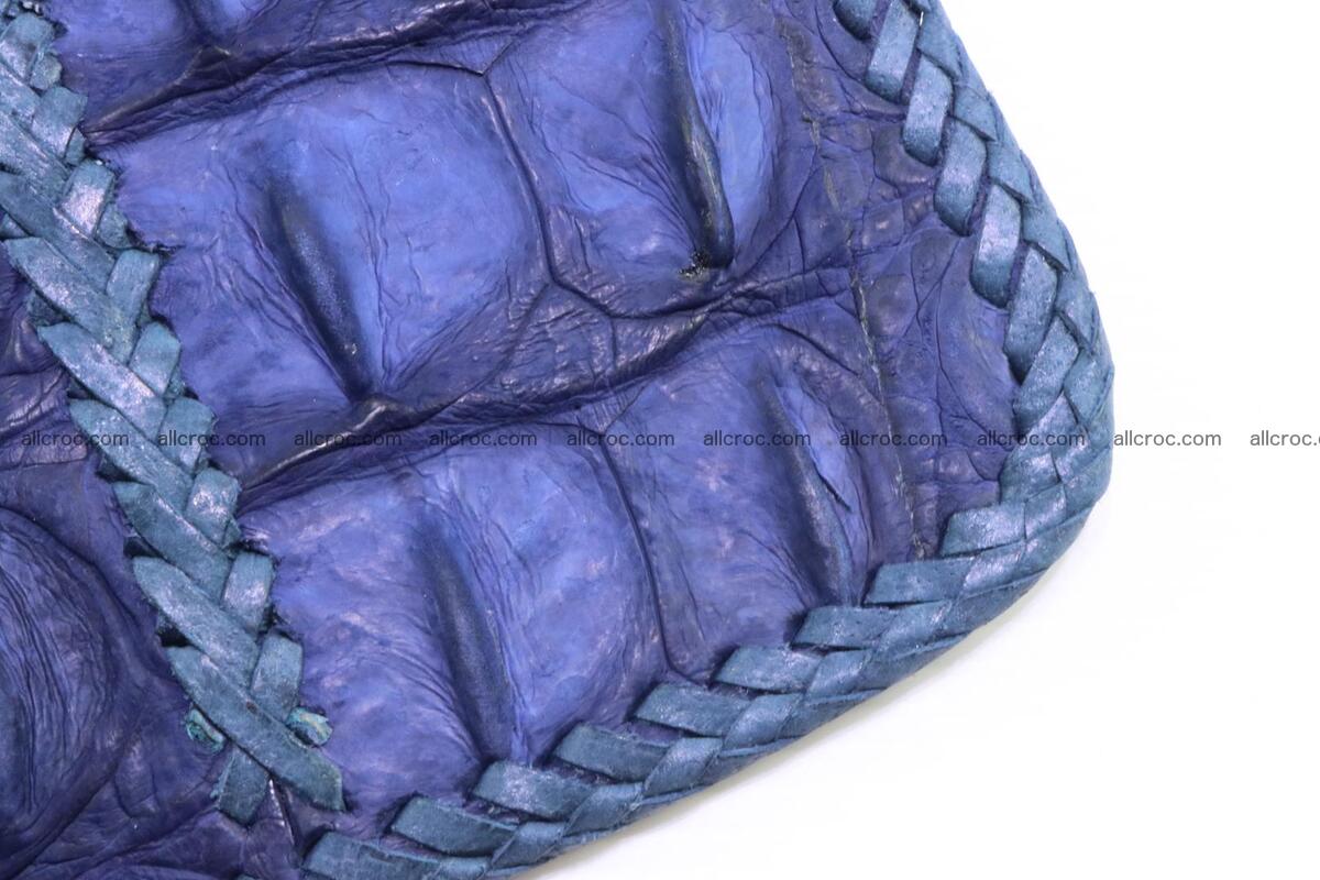 Crocodile skin shoulder bag hand braided edges 128 Foto 8