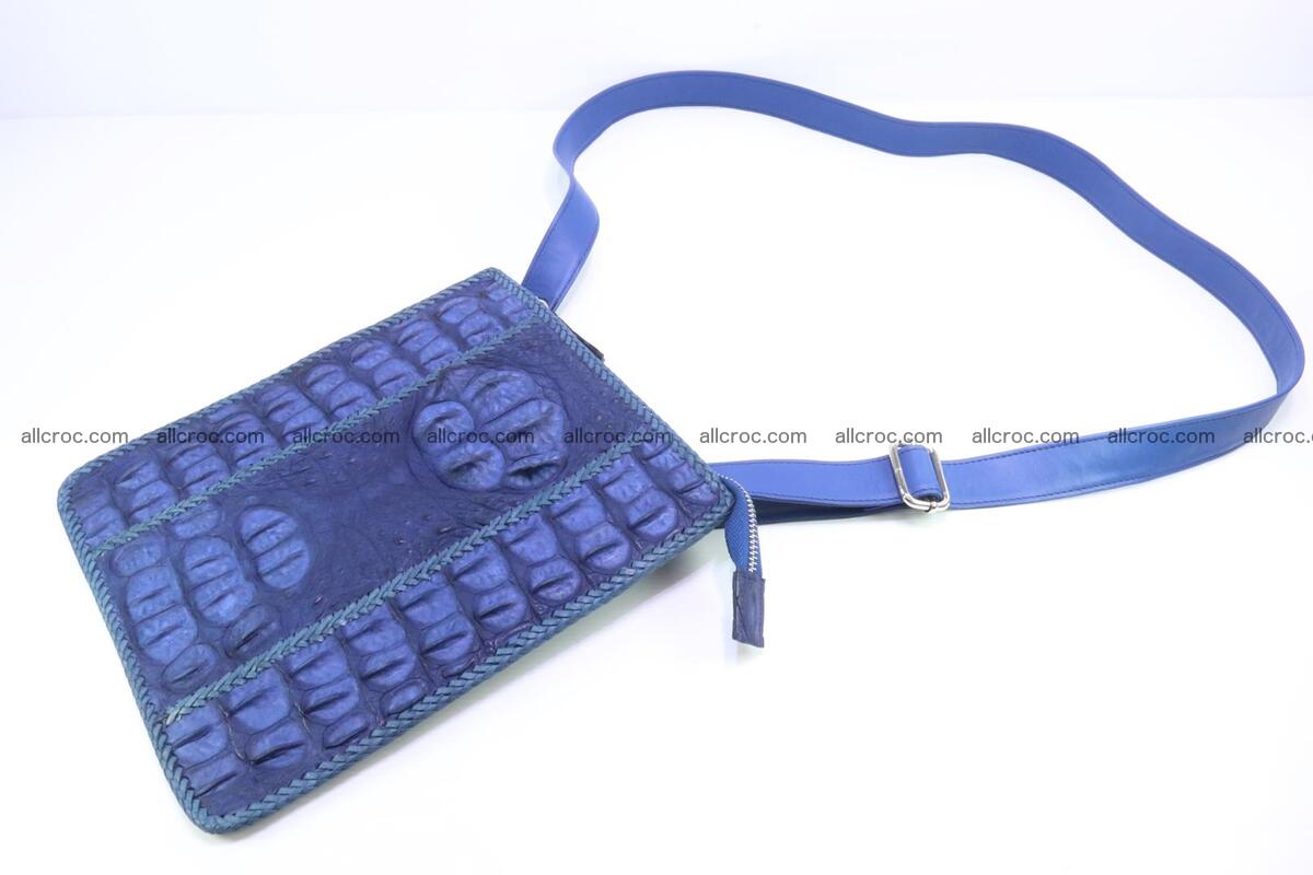 Crocodile skin shoulder bag hand braided edges 128 Foto 6