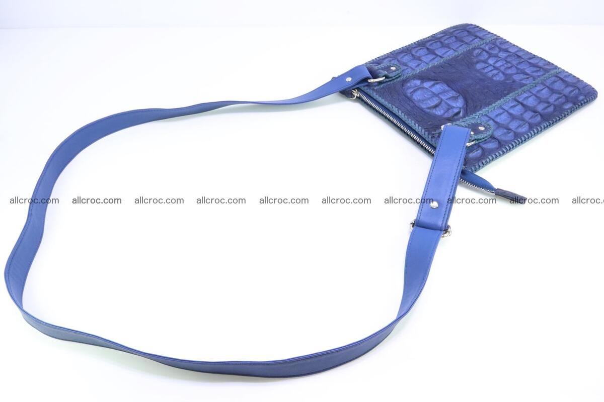 Crocodile skin shoulder bag hand braided edges 128 Foto 9