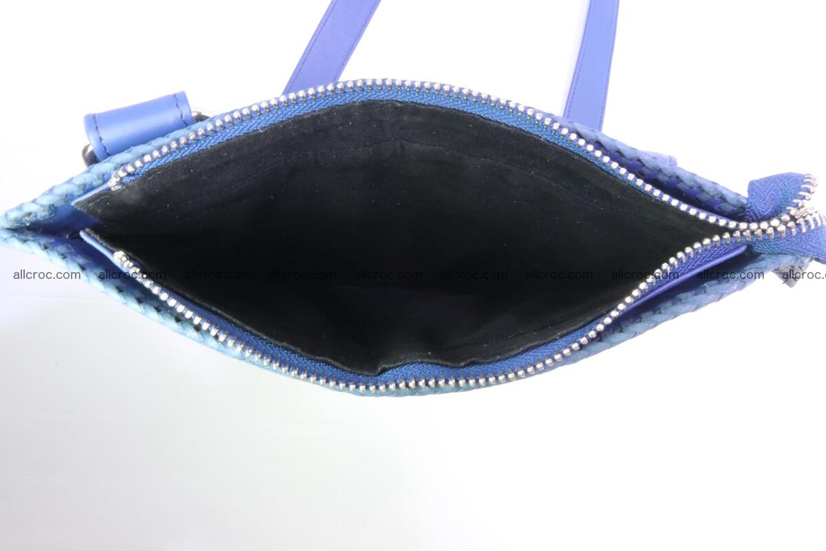 Crocodile skin shoulder bag hand braided edges 128 Foto 10