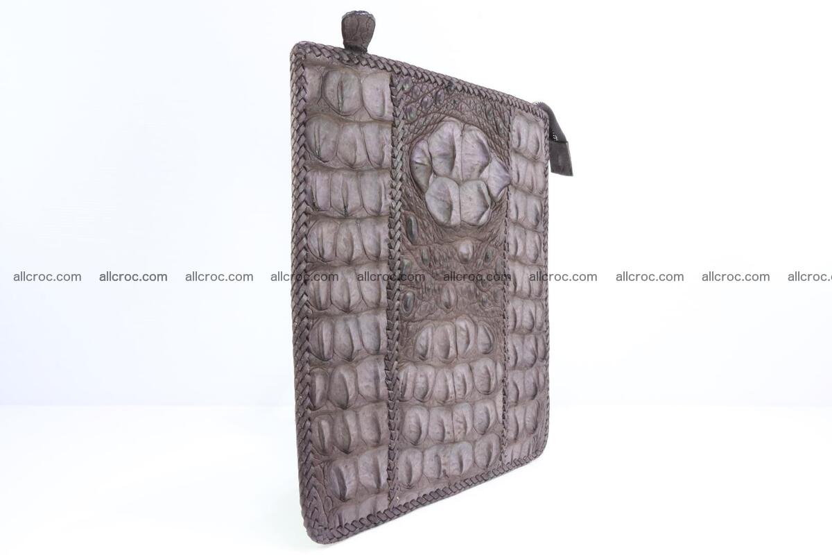 Crocodile skin shoulder bag hand braided edges 129 Foto 1