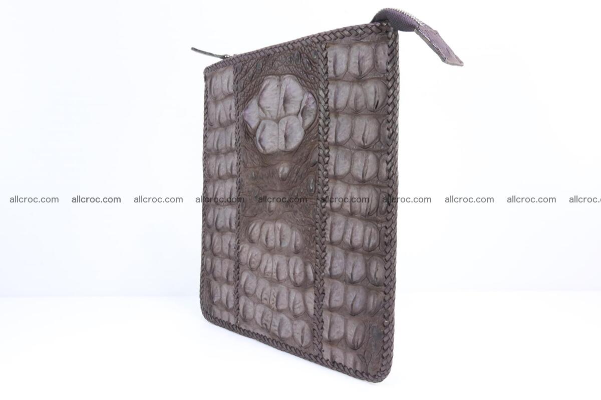 Crocodile skin shoulder bag hand braided edges 129 Foto 2