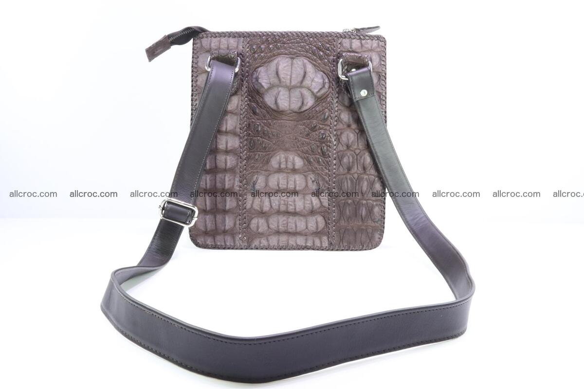 Crocodile skin shoulder bag hand braided edges 129 Foto 3