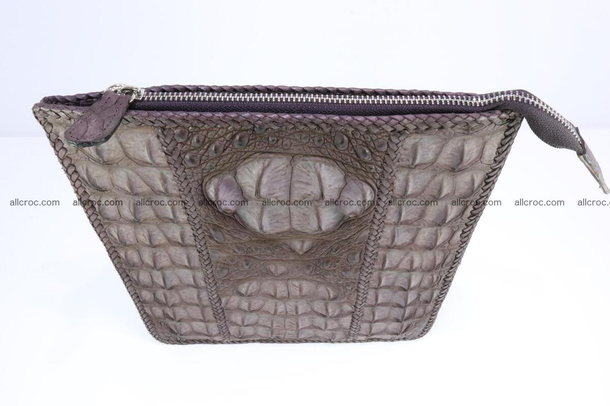 Crocodile skin shoulder bag hand braided edges 129 Foto 4