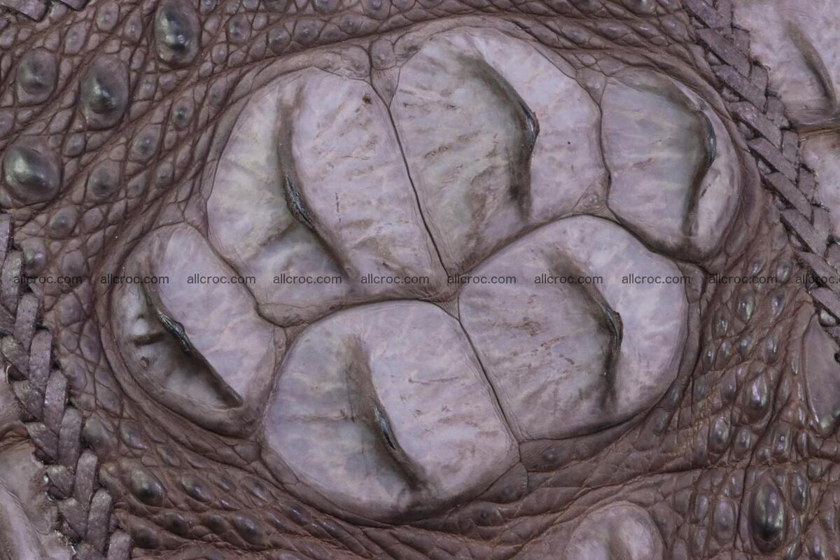 Crocodile skin shoulder bag hand braided edges 129 Foto 5