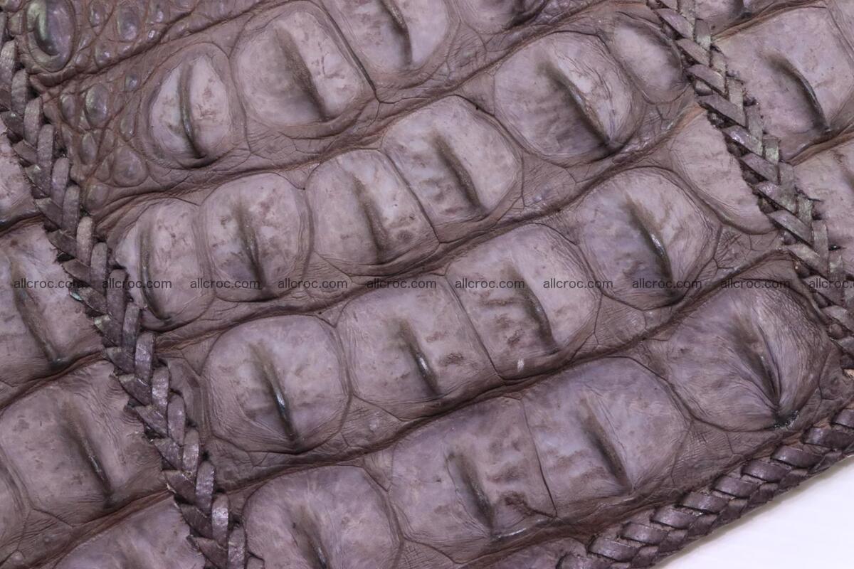 Crocodile skin shoulder bag hand braided edges 129 Foto 6