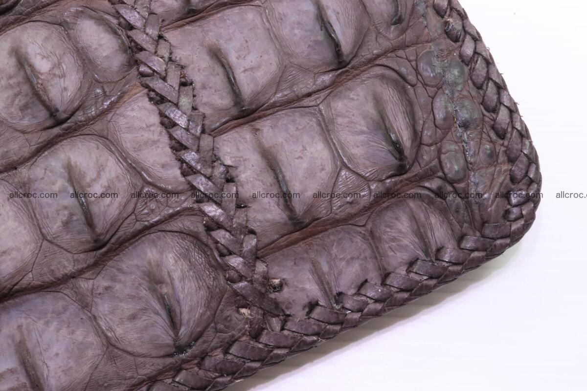 Crocodile skin shoulder bag hand braided edges 129 Foto 8