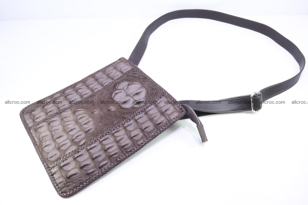 Crocodile skin shoulder bag hand braided edges 129 Foto 7