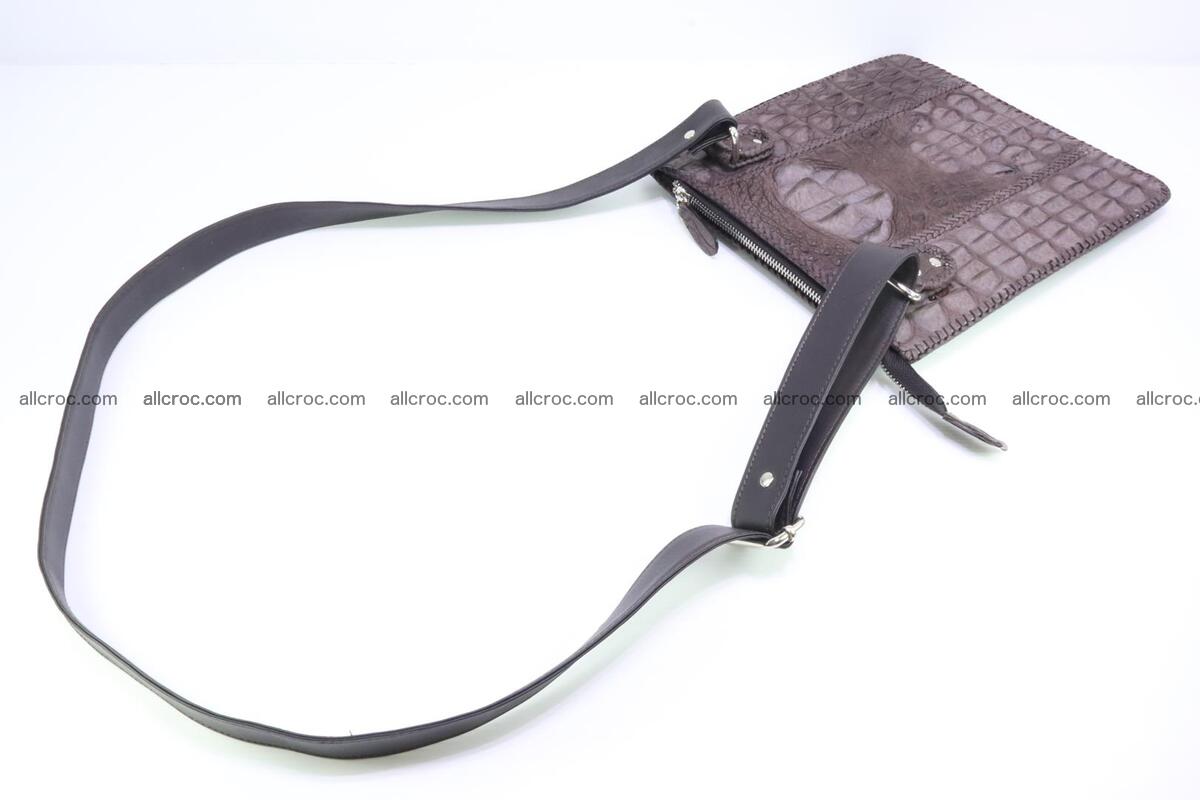Crocodile skin shoulder bag hand braided edges 129 Foto 9