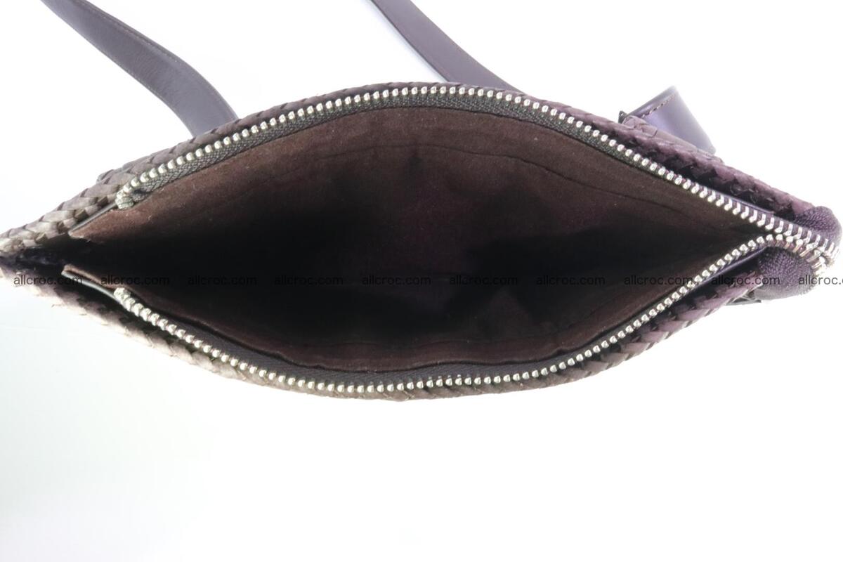 Crocodile skin shoulder bag hand braided edges 129 Foto 10