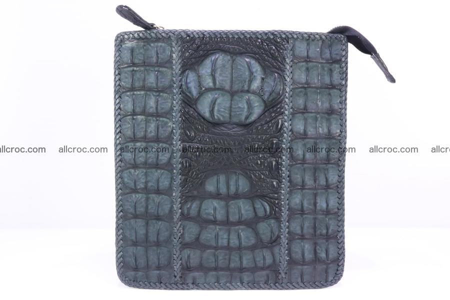 Crocodile skin shoulder bag hand braided edges 130