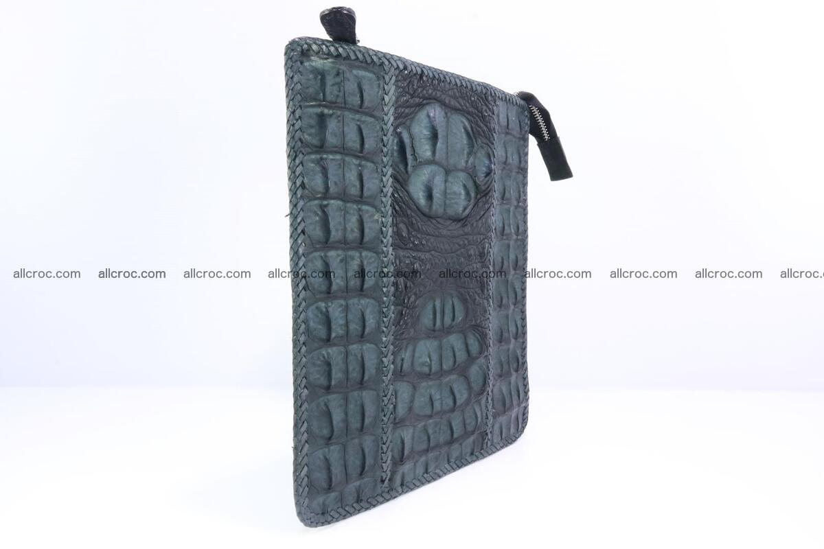 Crocodile skin shoulder bag hand braided edges 130 Foto 1